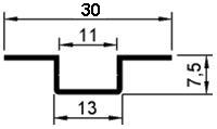 Омега (Омега-30), под плиту 8-10, 12 мм, покрытие по RAL